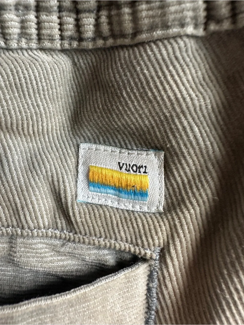 Vuori Optimist Corduroy Shorts Workwear Skate Grunge Mens L Flawed Discoloration